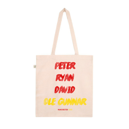 Tote bag "Peter, Ryan, David..." Manchester United 1999