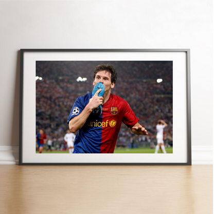 Célébration de Lionel Messi, Finale 2009