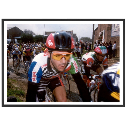 Jalabert on the cobblestones of Paris-Roubaix, 1990