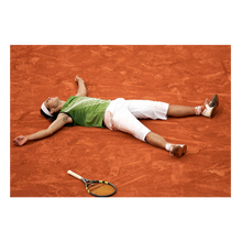 Load image into Gallery viewer, Nadal celebrates his first title at Roland, 2005