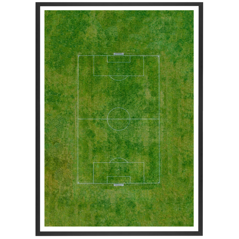 Grand terrain de foot vu du ciel