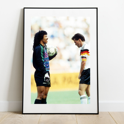 Lothar Matthäus et René Higuita, Mondial 1990