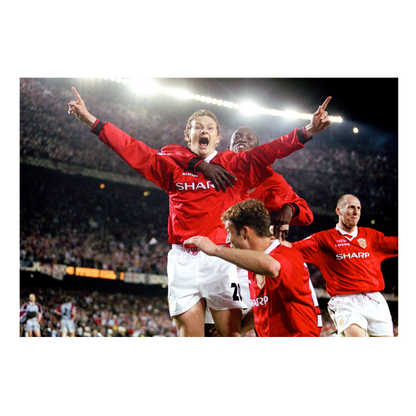 Joie d'Ole Gunnar Solskjær face au Bayern, 1999