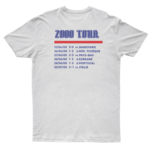 Maglietta bianca "Francia 2000" On Tour