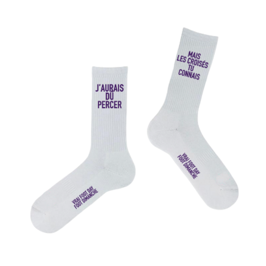Chaussettes "J'aurais dû percer"