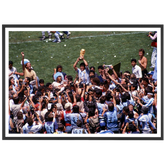 Maradona avec la coupe du monde, 1986