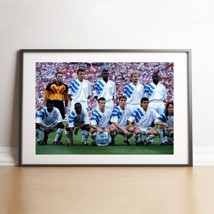 Foto della squadra dell'Olympique Marsiglia, finale 1993