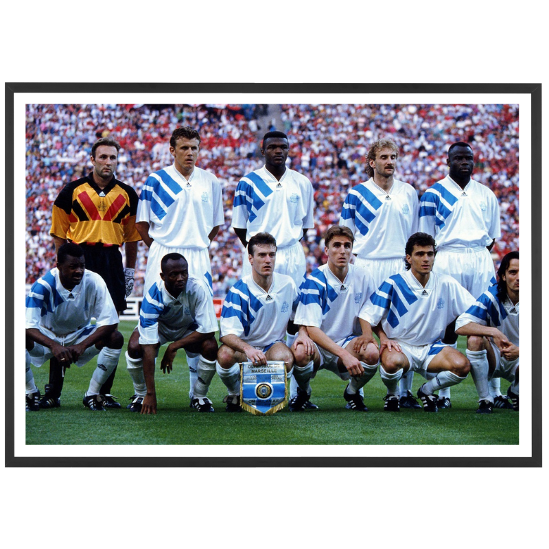 Foto della squadra dell'Olympique Marsiglia, finale 1993