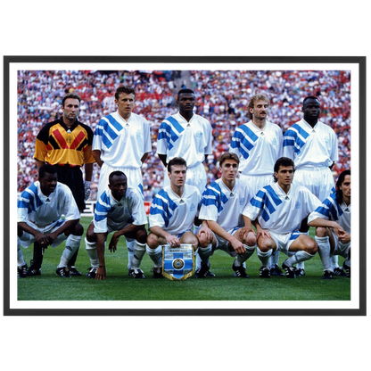 Foto della squadra dell'Olympique Marsiglia, finale 1993