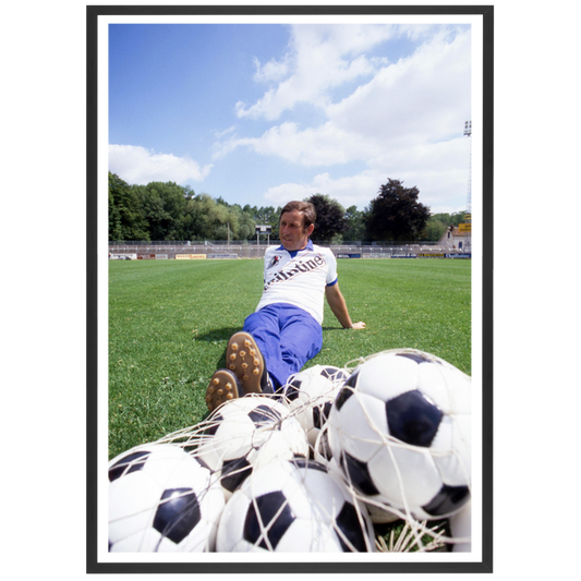 Guy Roux à l’entraînement de l’AJ Auxerre, 1980