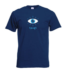 T-Shirt bleu "Œil Tsugi"