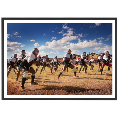 100 men and one woman in a stadium, 1973