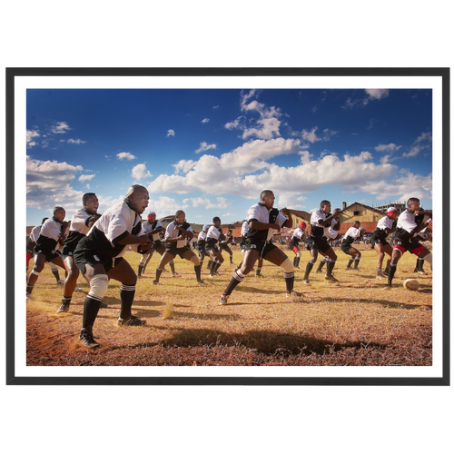 100 men and one woman in a stadium, 1973