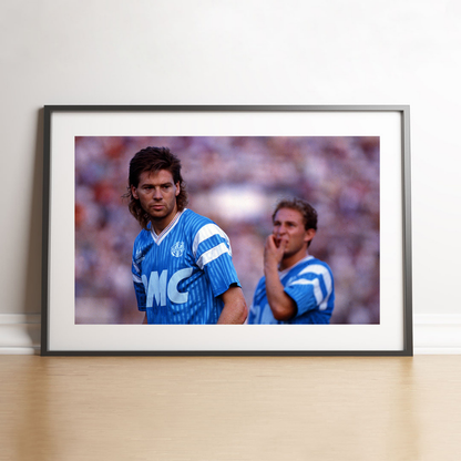 Waddle et JPP avec l'OM, 1989