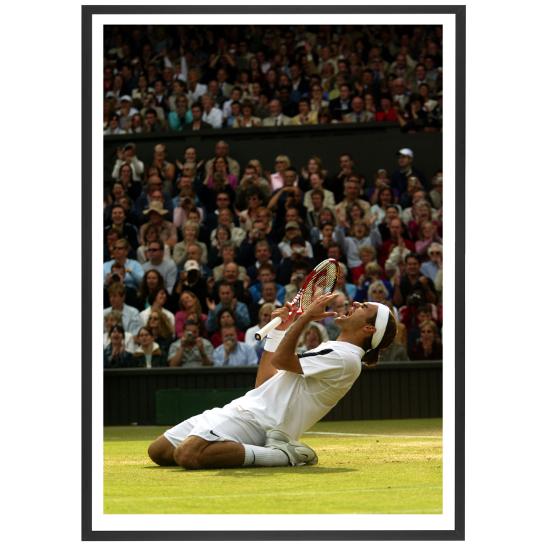 Joy from Federer, Wimbledon 2004