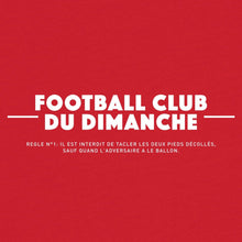 Charger l&#39;image dans la galerie, Sweat rouge “Règle n°1 du Football Club du Dimanche: Le Tacle”