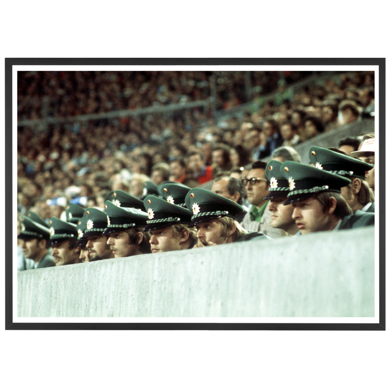 German police officers attending a World Cup match, 1974