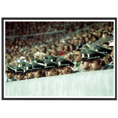 German police officers attending a World Cup match, 1974