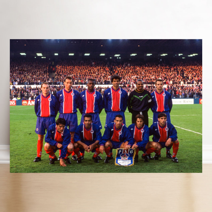 Foto di squadra del Paris Saint-Germain, finale del 1996