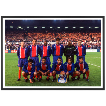 Foto di squadra del Paris Saint-Germain, finale del 1996