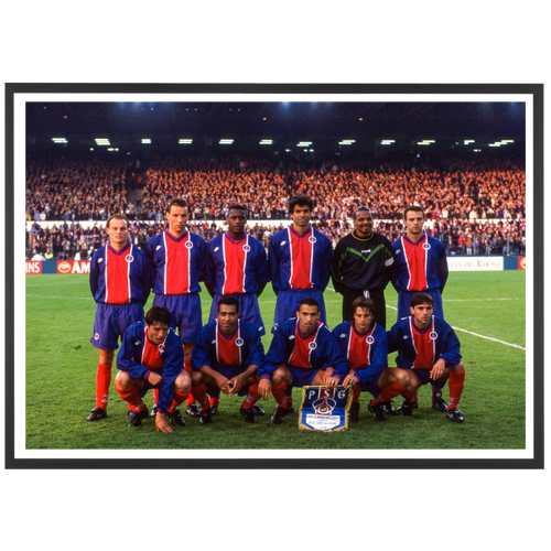 Foto di squadra del Paris Saint-Germain, finale del 1996