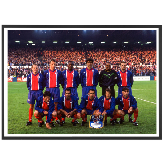 Foto di squadra del Paris Saint-Germain, finale del 1996