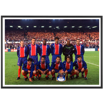 Foto di squadra del Paris Saint-Germain, finale del 1996