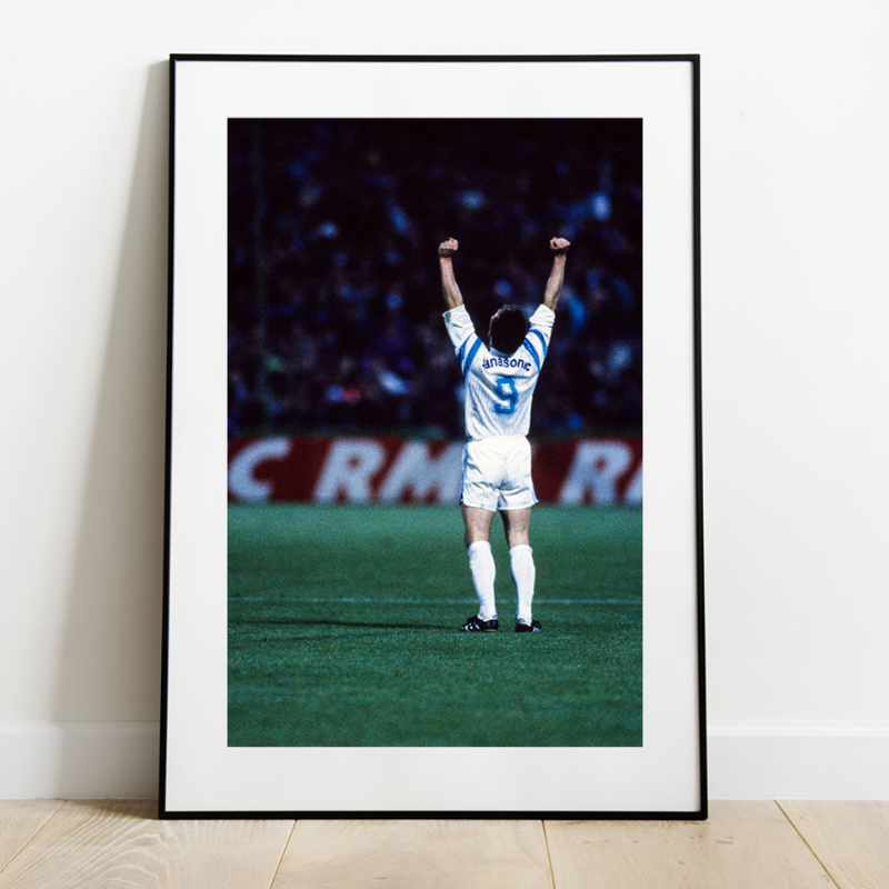 Jean-Pierre Papin fête le titre de l'OM, 1991