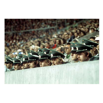 German police officers attending a World Cup match, 1974