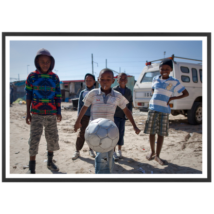 Enfants sud-africains jouant au football, 2010