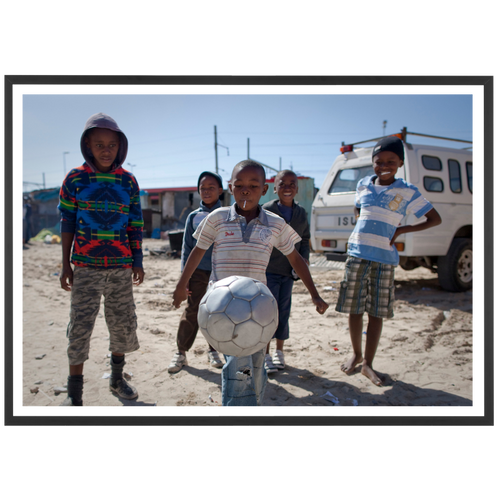Enfants sud-africains jouant au football, 2010