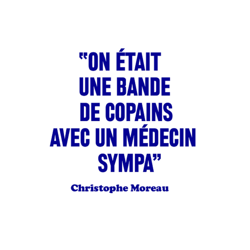 Mug citation Moreau "Une bande de copains avec un médecin sympa"