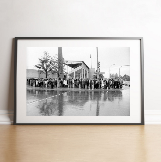Spectateurs font la queue, Munich 1972