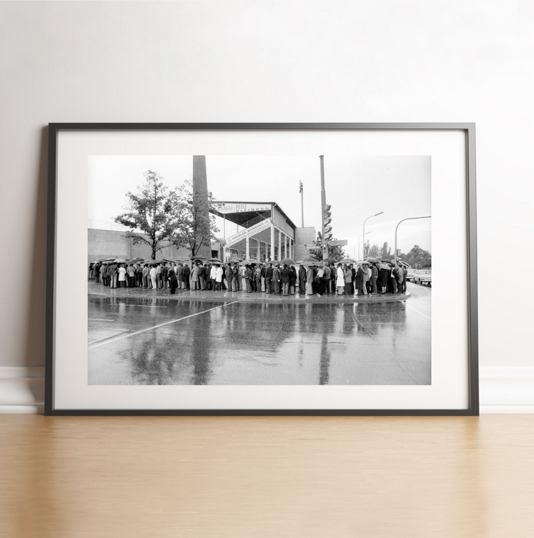 Spectateurs font la queue, Munich 1972