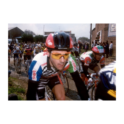 Jalabert on the cobblestones of Paris-Roubaix, 1990