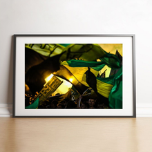 Load image into Gallery viewer, 100 men and one woman in a stadium, 1973