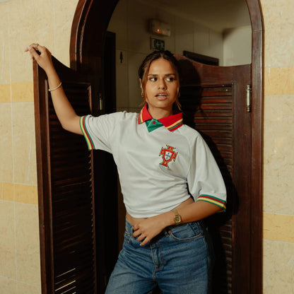 Maillot collector Portugal 1995 extérieur blanc