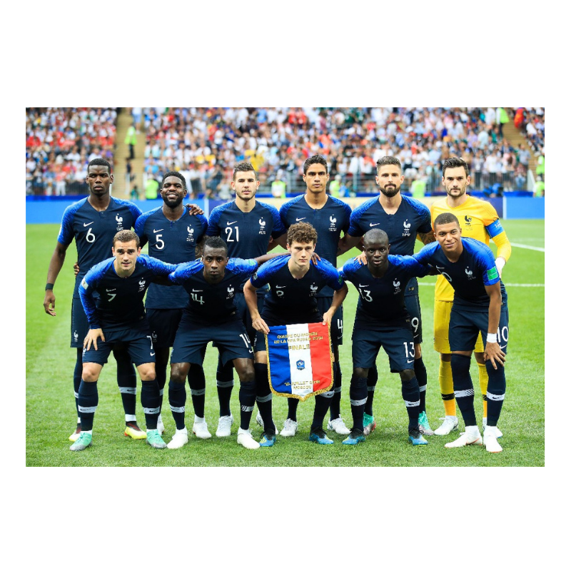 Photo de l'équipe de France, Finale 2018