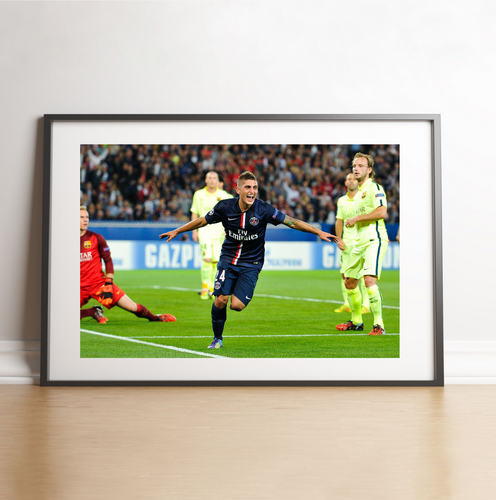 La joie de Marco Verratti avec Paris, 2014