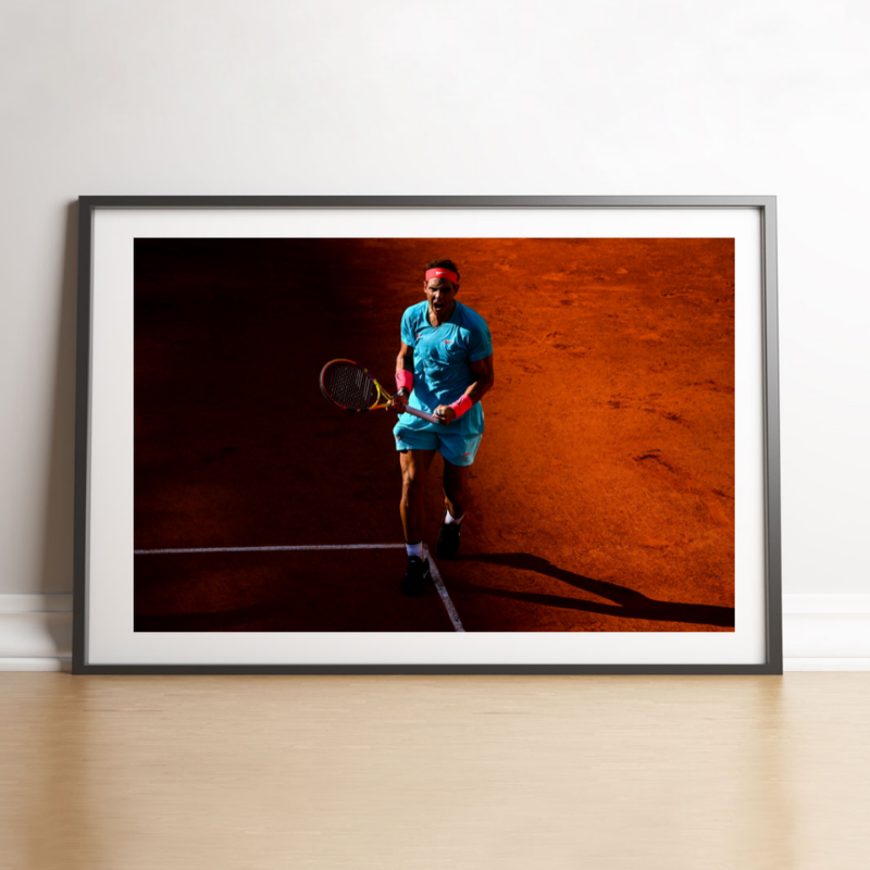 Rafael Nadal célèbre son point face à Djoko, Roland-Garros 2020