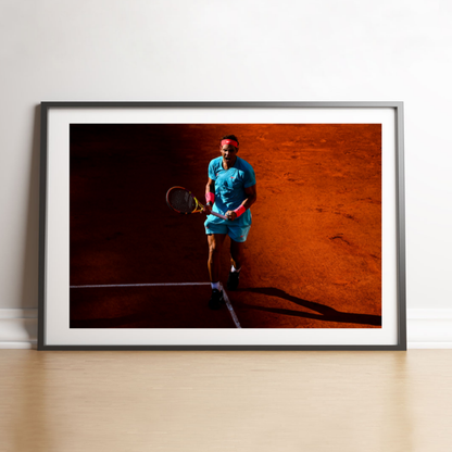 Rafael Nadal célèbre son point face à Djoko, Roland-Garros 2020