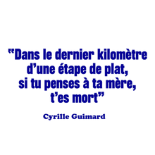 Load image into Gallery viewer, Mug quote Guimard "In the last kilometer, if you think of your mother, you are dead" 