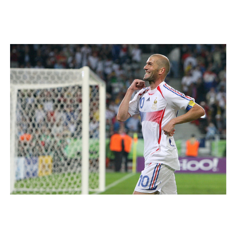 Zidane fête son but contre l'Espagne, 2006