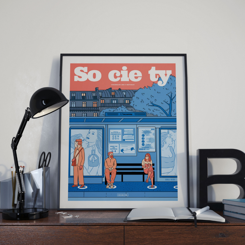 Affiche Society #131, Distanciation sociale