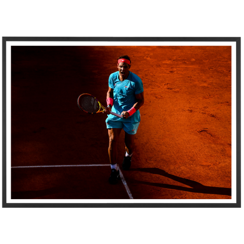 Rafael Nadal célèbre son point face à Djoko, Roland-Garros 2020