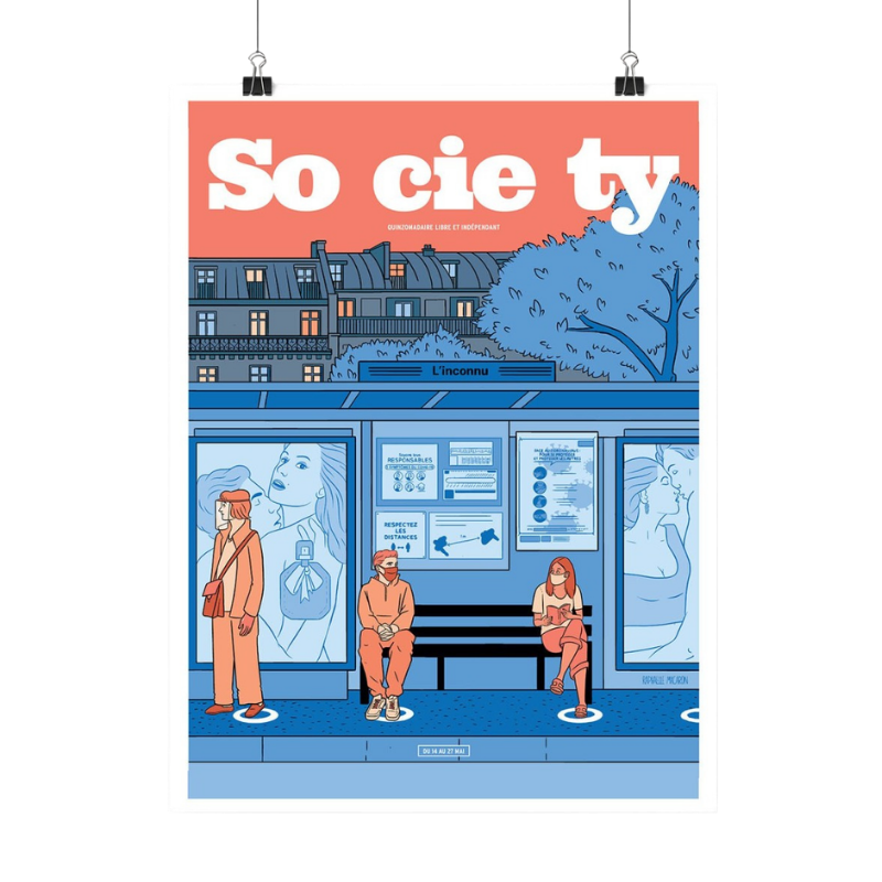 Affiche Society #131, Distanciation sociale