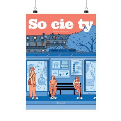 Affiche Society #131, Distanciation sociale