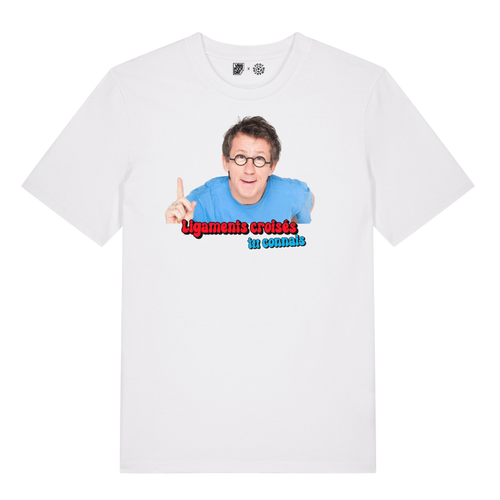 T-shirt blanc 'Ligaments croisés tu connais'