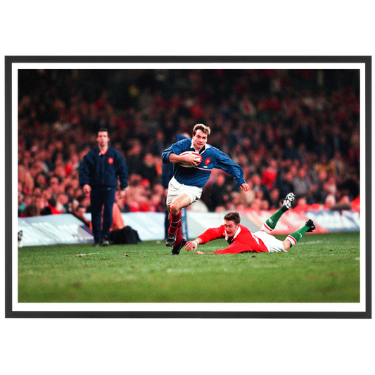 Christophe Dominici met à terre le Pays de Galles, 2000