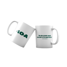 Load image into Gallery viewer, McEnroe quote mug "My greatest quality is that I have no faults"